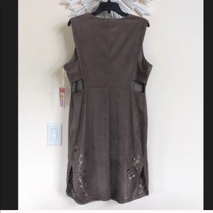 Chelsea &Violet dress, cutout, Faux suede.